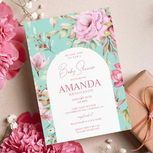 Country Garden Floral Baby Shower Invitation