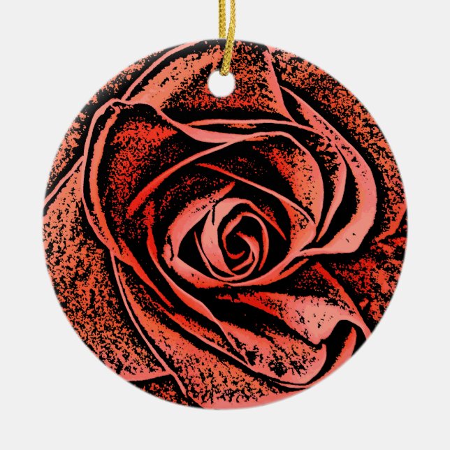 COUNTRY GARDEN FLOWERS CERAMIC ORNAMENT (Front)