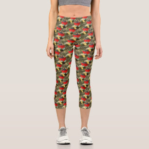 Country Garden Squash Nature Pattern  Capri Leggings