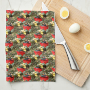 Country Garden Squash Nature Pattern      Tea Towel
