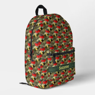 Country Garden Squash Pattern Personalised Printed Backpack