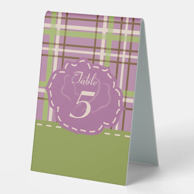 Country Garden Wedding Table Tent Sign (Front)