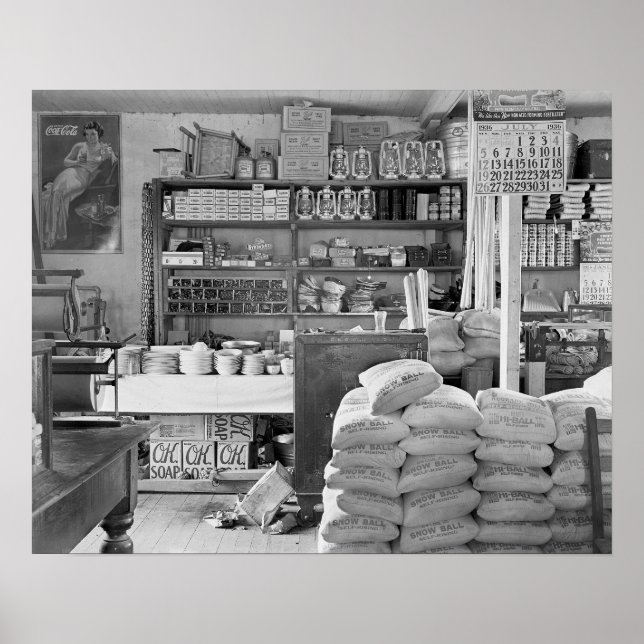 Country General Store, 1936. Vintage Photo Poster (Front)