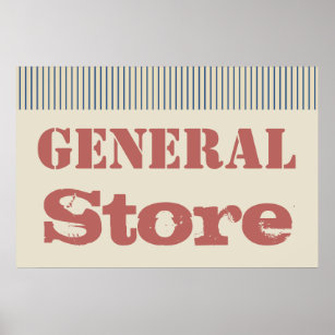 Country General Store Wall Art Poster Print Decor