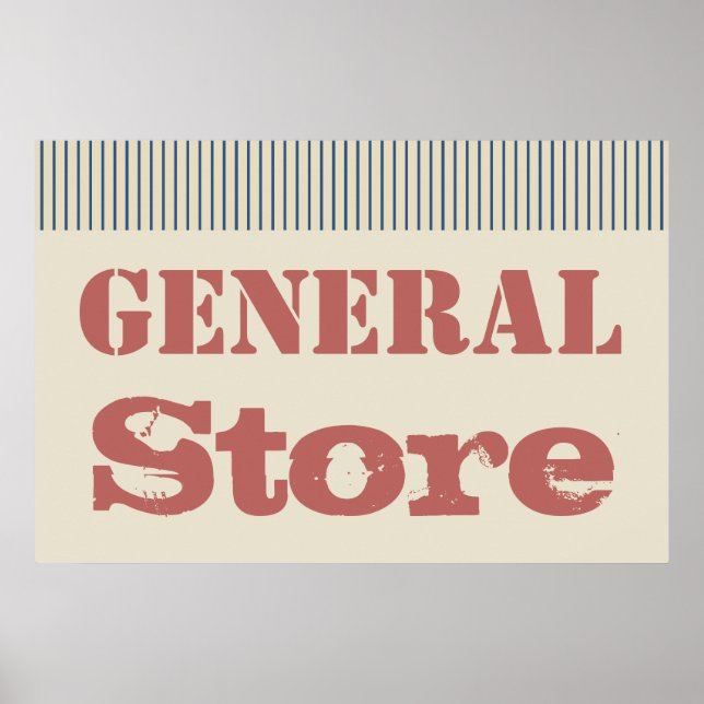 Country General Store Wall Art Poster Print Decor (Front)
