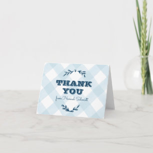 Country Gingham Thank You Card
