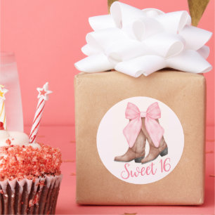 Country Girl Cowboy Boots n’ Hats Classic Round Sticker