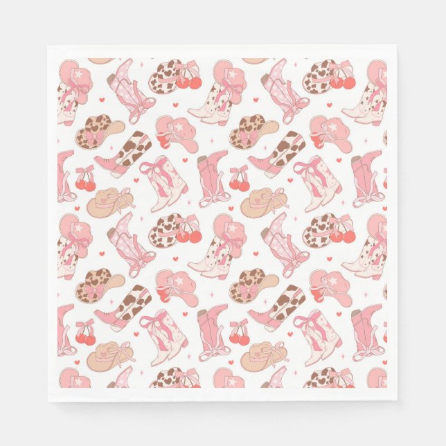 Country Girl Cowboy Boots n’ Hats Napkin (Front)