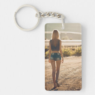 Country Girl Photo Key Chain