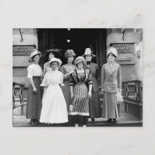 Country Girls Take New York, 1910 Postcard