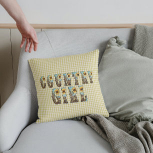 Country Girls Typography Cushion