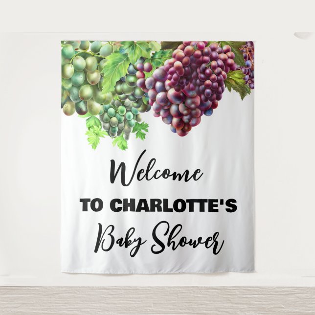 Country grapevine grapes winery vineyard bridal  tapestry (Front)