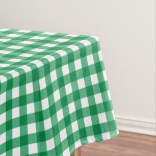 Country Green Gingham  Tablecloth