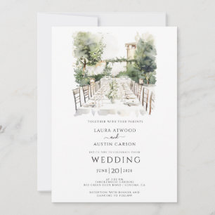 Country Greenery Summer Garden Wedding Invitation