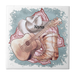 Country Guitar  Ceramic Tile
