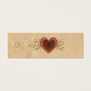 Country Heart Skinny Hang Tag