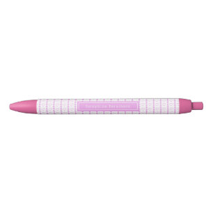 Country Heart Stripes Personalised Name Black Ink Pen