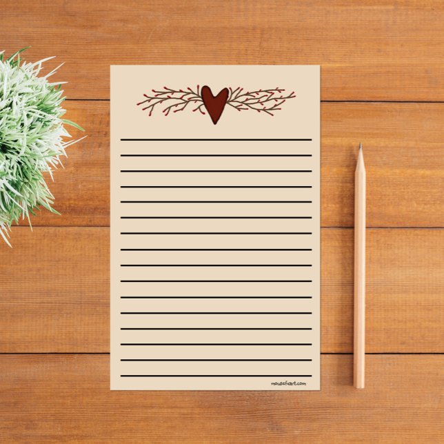 Country Heart Thick Line Stationery (Creator Uploaded)