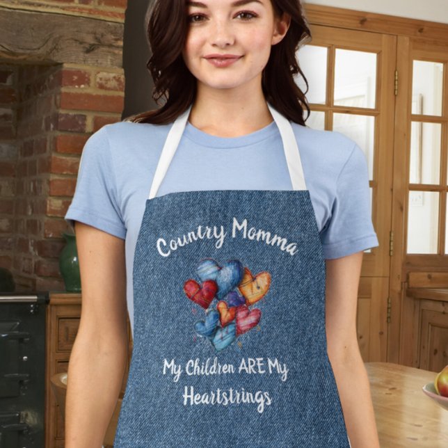 Country Heartstrings Personalised Mum Name Apron (Creator Uploaded)