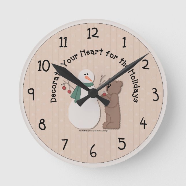 Country Holiday Wall Clock (Front)