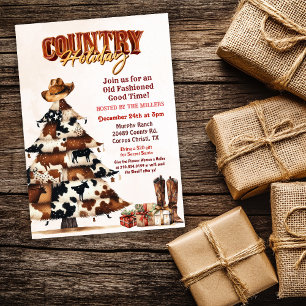 Country Holiday Western Invitation