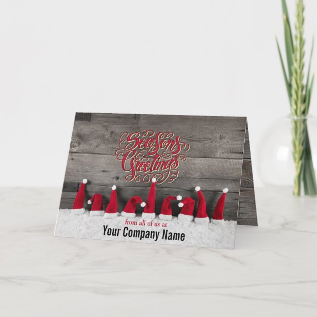 Country Holiday Wishes Corporate Folded Card (Front)
