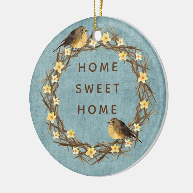 Country Home Wreath Ornament (Left)