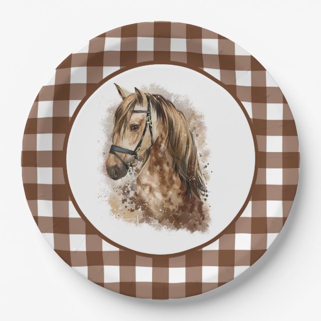 Country Horse Paper Plate (Front)