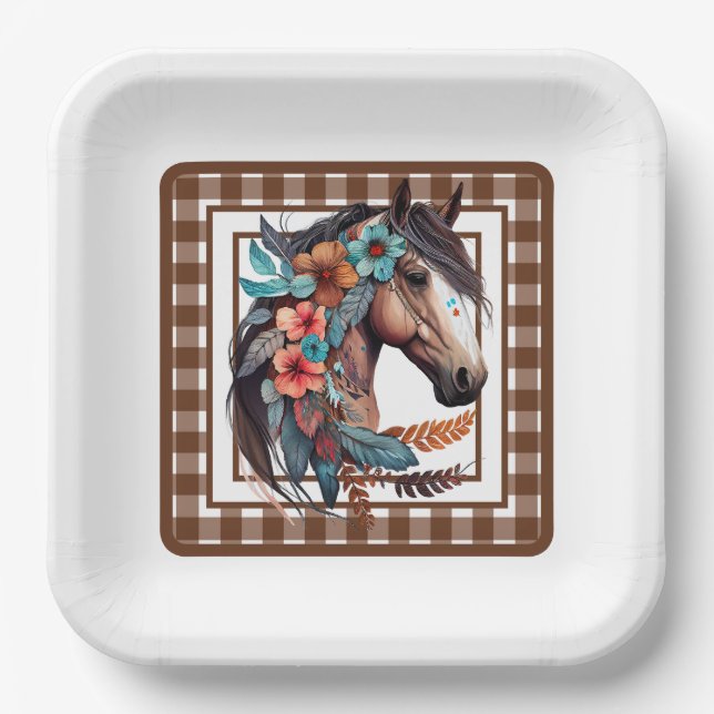 Country Horse Paper Plate (Front)