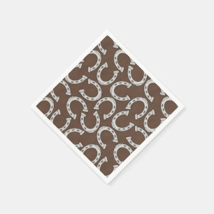 Country Horse shoe pattern party paper napkins