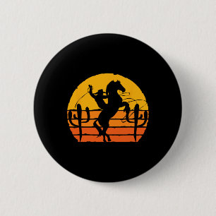 Country Horseck Riding Western Horse Rider Retro C 6 Cm Round Badge