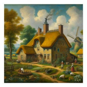 Country house poster