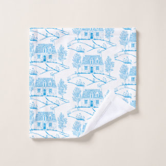 country house toile bath towel set