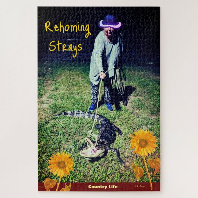 Country Humour -- Rehoming Strays Jigsaw Puzzle (Vertical)