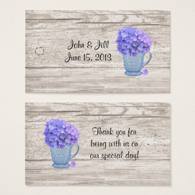 Country Hydrangea Hang Tag (Front & Back)