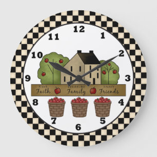 Country Inspiration Apple Wall clock