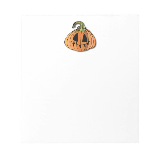 Country Jack-o-lantern Pumpkin Notepad (Front)