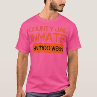 Country Jail Inmate Prison Costume Easy Halloween  T-Shirt