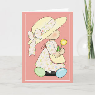 Country Kids Easter Time d3 Easter Greeting Card