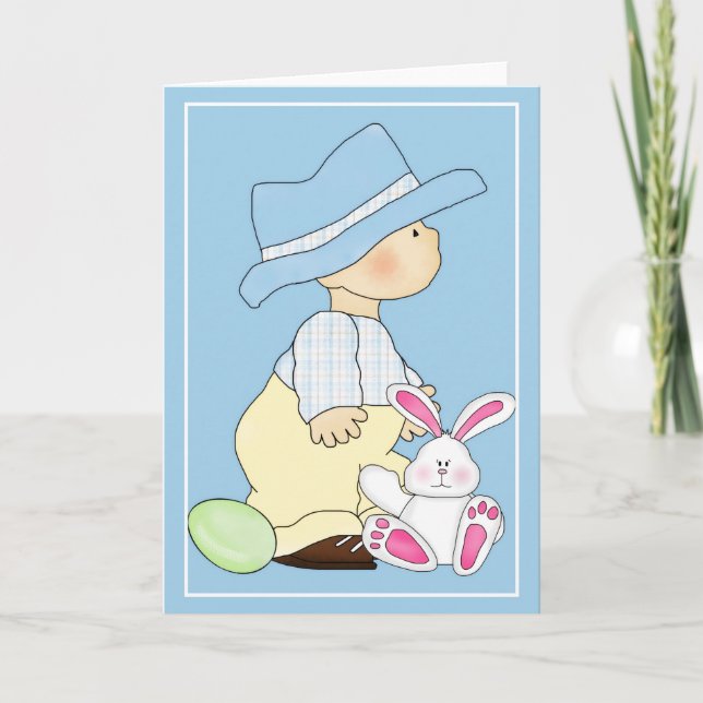 Country Kids Easter Time d4 Easter Greeting Card (Front)