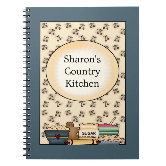 Country Kitchen Blue Notebook (Front)