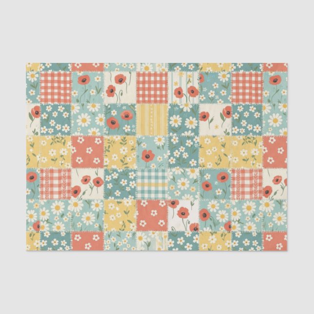 Country Kitchen Floral Pattern Tissue Paper (Front)