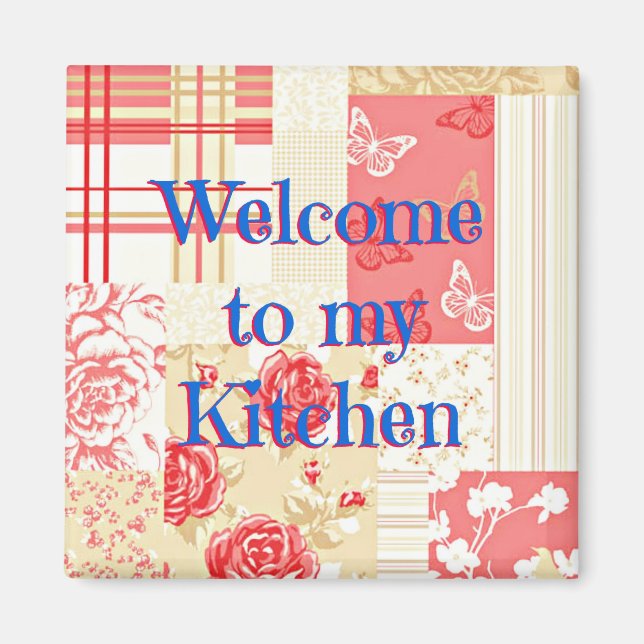 Country Kitchen Square Magnet (Front)