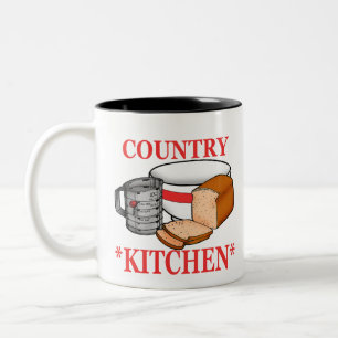 country kitchen Two-Tone coffee mug