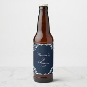 Country Lace & Denim Beer Bottle Label