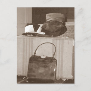 country lady postcard