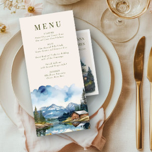 Country Lake Mountain Forest Wedding Menu