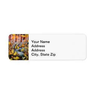 Country landscapes and white oak stump sprouts . return address label