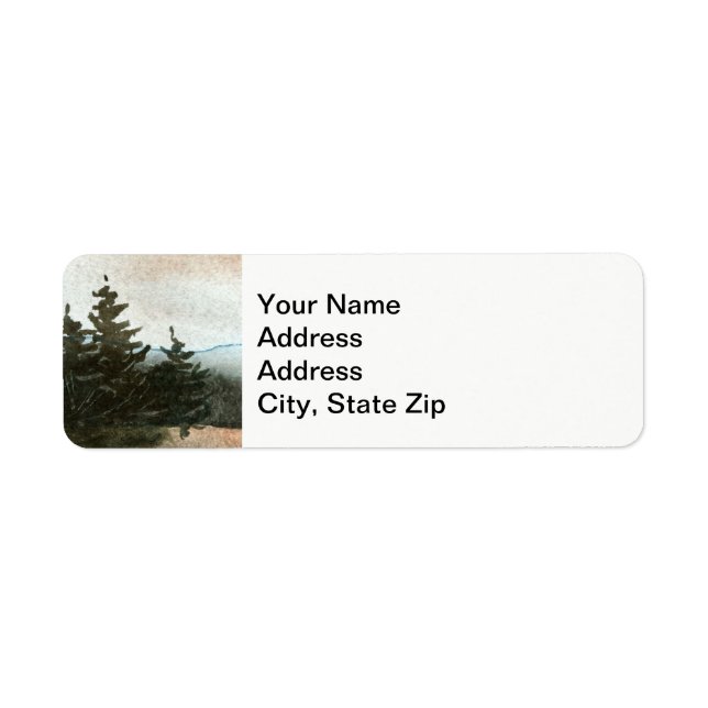 Country landscapes scenic pine meadows. return address label (Front)