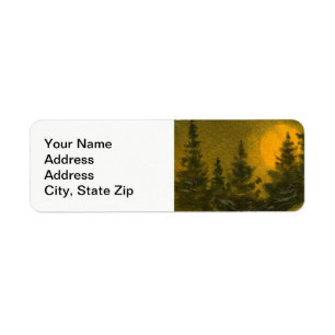 Country landscapes scenic views hunter"s moon . return address label